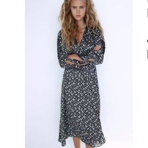 Zara satin midi dress